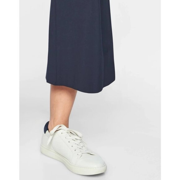 Athleta Tribeca Crop City Pants Navy Wide Leg Size 4P Navy Blue - Picture 3 of 14